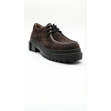 Ustalar Ayakkabı Kahverengi Süet Kadın Hakiki Deri Ayakkabı 074.2054