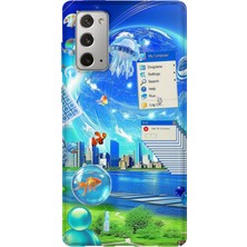 Lelia Samsung Galaxy Note 20 Uyumlu Baskılı Şeffaf Telefon Kılıfı | Koleksiyon: Aeroglass Mirage