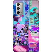 Lelia Samsung Galaxy Note 20 Uyumlu Baskılı Şeffaf Telefon Kılıfı | Koleksiyon: Neondream District
