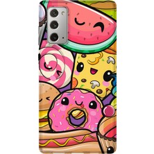 Lelia Samsung Galaxy Note 20 Uyumlu Baskılı Şeffaf Telefon Kılıfı | Koleksiyon: Snacktoon Delight