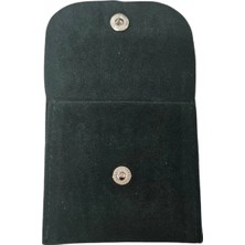 Özer Kutu Kadife (Süet) Zarf Kese Yeşil 25 Adet 7x7 cm Boy Takı, Altın Kesesi (Çıtçıtlı)
