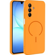 Sionel Galaxy A16 Kılıf M-Safe Şarj Özellikli Zore Meta Kapak - Turuncu