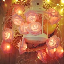 Argesco Mühendislik Yapay Gül Tasarımlı Dekoratif LED Işık Pilli (20 Gül)