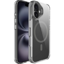 Sionel iPhone 17 Kılıf M-Safe Şarj Özellikli Airbagli Kamera Standlı Zore Azor Kapak - Koyu Gri