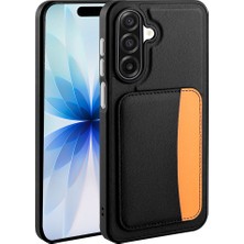 Sionel Galaxy A17 Kılıf Kartlıklı Zore X-Kart Silikon Kapak - Siyah