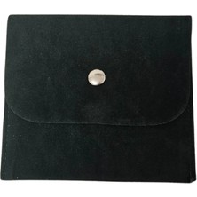Özer Kutu Kadife (Süet) Zarf Kese Yeşil 25 Adet 10X10 cm Boy Takı, Altın Kesesi (Çıtçıtlı)
