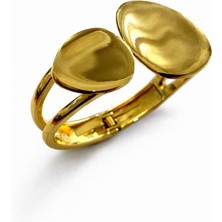 World Araştırma Modern Tasarım Çift Yüzeyli Altın Renk Ayarlanabilir Paslanmaz Çelik Bileklik