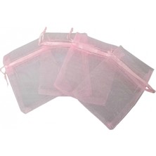 Özer Kutu Organize Tül Pembe 50 Adet 7x9 cm Boy Takı, Altın ve Hediye Kesesi
