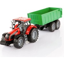 Aya Toys Römorklu Işıklı ve Sesli Traktör - Kırmızı