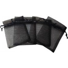 Özer Kutu Organize Tül Siyah 25 Adet 7x9 cm Boy Takı, Altın ve Hediye Kesesi