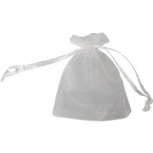 Özer Kutu Organize Tül Beyaz 50 Adet 7x9 cm Boy Takı, Altın ve Hediye Kesesi