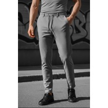 Oksit Durry Slim Fit Çizgi Desenli Beli Lastikli Erkek Jogger Pantolon