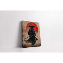 Grown Gün Batımında Samuray Sahnesi Kanvas Tablo