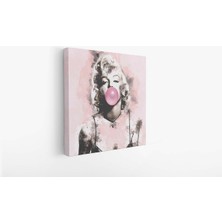Grown Marilyn Monroe Pembe Hollywood Kanvas Tablo