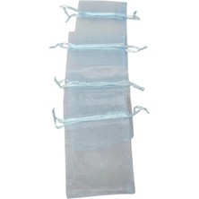 Özer Kutu Organize Tül Mavi 50 Adet 7x9 cm Boy Takı, Altın ve Hediye Kesesi