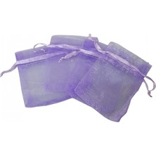 Özer Kutu Organize Tül Lila 50 Adet 7x9 cm Boy Takı, Altın ve Hediye Kesesi
