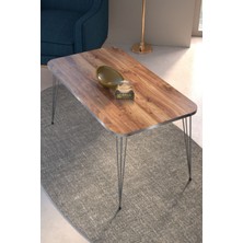 Orta Sehpa Kare Gümüş Ceviz Tel