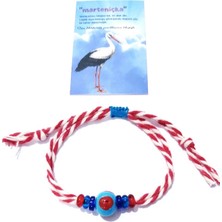 Funny Takı Bodrum Cam Nazar ve El Yapımı Cam Boncuklu Kalın Ipli Marteniçka Bileklik