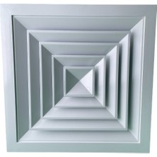 Metal Kare Anemostad Dampersiz Alçıpan Tip