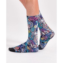 Bolero Space Crew Graffiti Tasarım Çorap