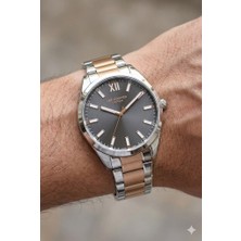 Lee Cooper Klasik ve Şık Erkek Kol Saati | 40 mm Çelik Kasa, Çift Renk Kordon, 5 Atm