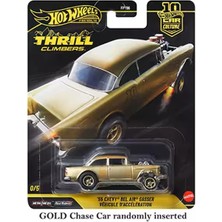 Hot Wheels 2026 Car Culture Thrill Climbers ’55 Chevy Bel Air Gasser (Gold Chase) JKF27
