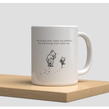 Beyaz Kupa Bardak G14- Winnie The Pooh Aşk Dostluk Arkadaşlık Sevgi