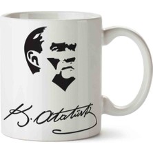 Mustafa Kemal Atatürk Porselen Kupa Bardak