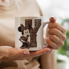 Mickey Mouse Minnie Temalı Y Harfli Kupa Bardak
