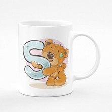 S Harfli Ayıcıklı Çocuklar Için Baskılı Kupa