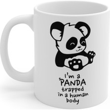 Hapsolmuş Panda Baskılı Kupa Bardak