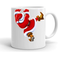 Yılbaşı Noel Temalı Beyaz Seramik Kupa