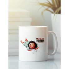 Beyaz Kupa Bardak G198 Aşk Dostluk Arkadaşlık Sevgi Kardeşlik Doğumgünü