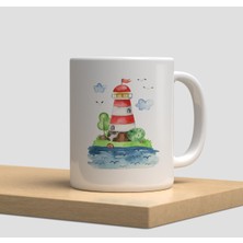 Deniz Feneri Beyaz Kupa Bardak