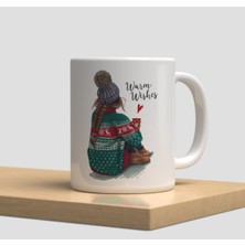 Beyaz Kupa Bardak A91 - Sarah Kay Hemşire Nostalji Vintage