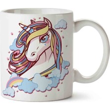 Unicorn Sevimli Unicorn Porselen Kupa Bardak