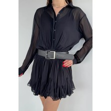 Gülseli Kadın Kemerli Bluz Kombinli Elbise P-00020327