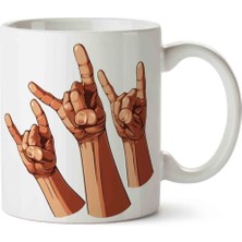 Heavy Metal Rock And Roll Royalt Porselen Kupa Bardak