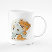 A Harfli Ayıcıklı Çocuklar Için Baskılı Kupa/bardak