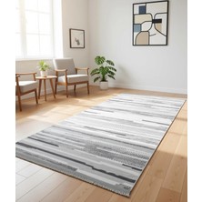 Yağmurser Bambu Yumuşak Dokulu Kaymaz Taban Halı Yolluk 8001 Gri
