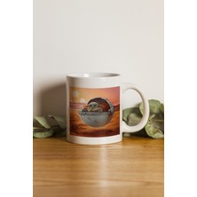 Porselen - Yoda Baby Tasarımlı Kupa Bardak- Makinede Yıkanabilir