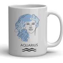 Kova Burcu Baskılı Kupa