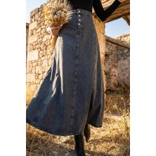 Julude Tesettür Jean Kot Etek P-00020361