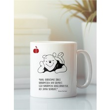 Beyaz Porselen Kupa Bardak Winnie The Pooh Aşk Dostluk Arkadaşlık Kardeşlik Sevgi