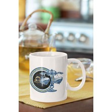 Terazi Burcu Baskılı Porselen Kupa Bardak