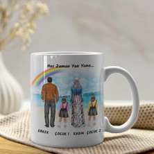 Kişiye Özel Sevgili Çift Aile Kupası (Tesettürlü Kadın)