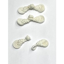 Japon Örgü Düğme – Küçük Boy | Kırık Beyaz | 3’lü Set M001