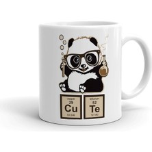 Beyaz Kimyager Panda Baskılı Seramik Kupa