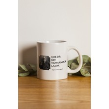 Porselen - Freud Motto Kupa Bardak- Makinede Yıkanabilir