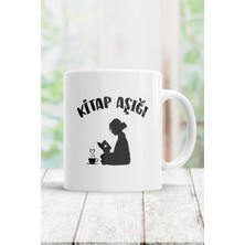Beyaz Kitap Aşığı Kupa Bardak